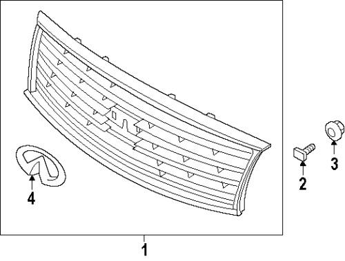 Infiniti 623101ma0b genuine oem factory original grille