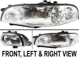 Clear lens new head lamp with bulbs right hand halogen rh passenger side car