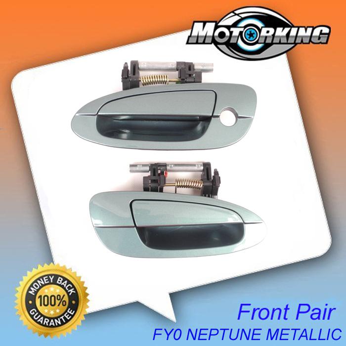 02-08 nissan altima outside door handle front pair neptune metallic fy0 ds232