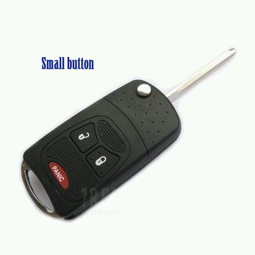 Uncut flip folding remote key shell case for chrysler dodge caliber 3 buttons