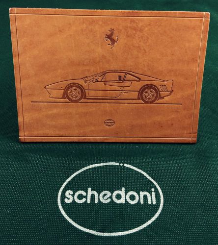 Ferrari gto (288) embossed schedoni leather 5x7 collectable