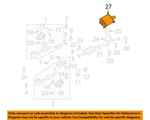 Subaru oem 08-09 legacy 3.0l-h6-muffler 44380ag09a