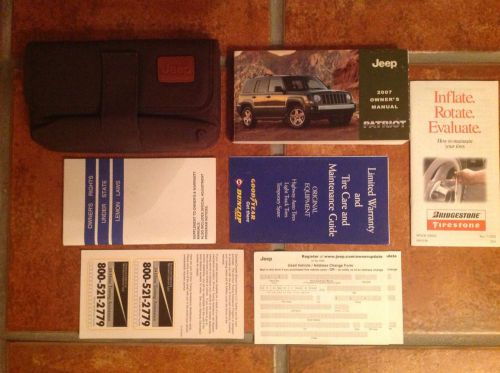 2007 jeep patriot owners manual with case