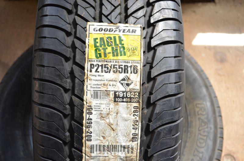 1 new 215 55 16 goodyear eagle gt-hr tire