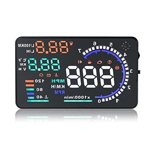 Irulu brand new universal 5.5&#034; colorful car a8 hud speed head up display with