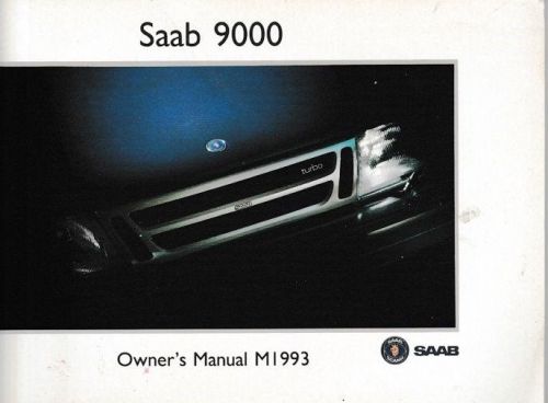 1saab 9000 owners manual 1992