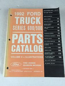 1992 ford truck series 600/900 parts catalog volume 2