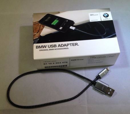 Genuine bmw usb lightning cable adapter charger apple iphone 5 6 6s ipad ipod