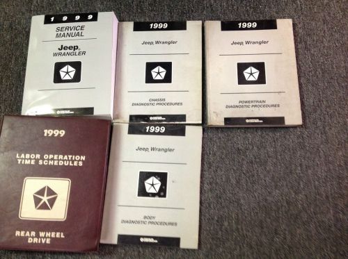 1999 jeep wrangler service repair shop workshop manual set w diagnostics + labor