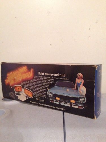 Nos vtg firecracker 500&#039;s amber fog light kit quartz halogen pathfinder off road