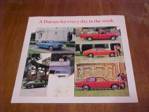 1972 datsun automobiles dealer brochure 1200 sedan pickup 240-z gt 1200 coupe