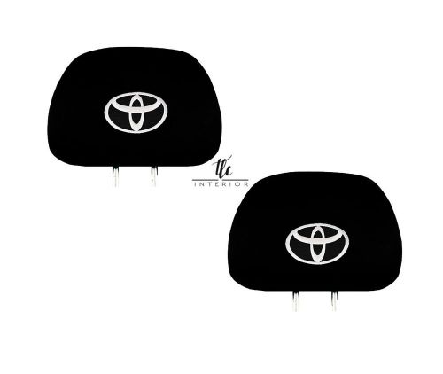 Universal black toyota car headrest covers set of 2