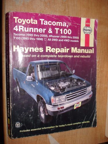 1995-2000 toyota t-100 tacoma &amp; 4 runner service manual shop book haynes repair