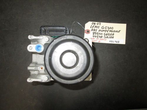 06 07 lexus gs300 abs pump &amp; module #89541-30260/44540-30100 *see item*