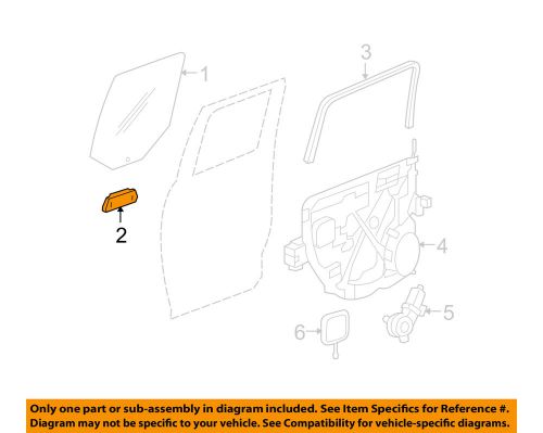 Chrysler oem glass-rear door-door glass clip 55397153aa