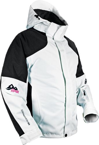 Hmk womens white jewel 2 ladies windproof/waterproof snowmobile jacket