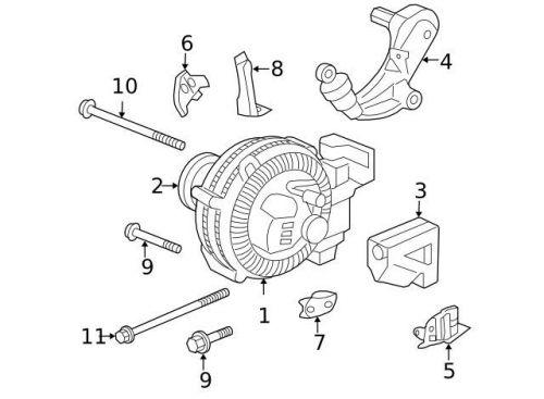 Genuine 2006-2011 honda civic alternator 06311-rna-505rm