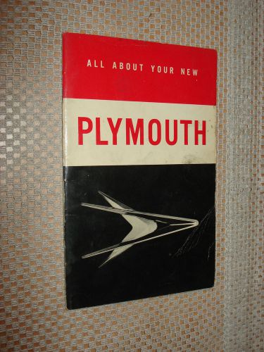 1957 plymouth owners manual original glove box book nr