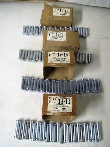 4 boxes of diffrent size zi - chrom plated  clevis pins , american made