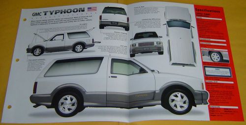 1992 1993 gmc typhoon efi turbocharged 262 v6 280 hp imp info/specs/photo 15x9