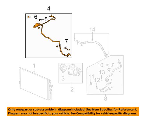 Gm oem a/c condenser, compressor lines-return line assembly 15796693