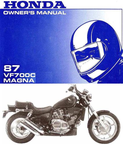 1987 honda vf700c magna 700 motorcycle owners manual -vf 700 c