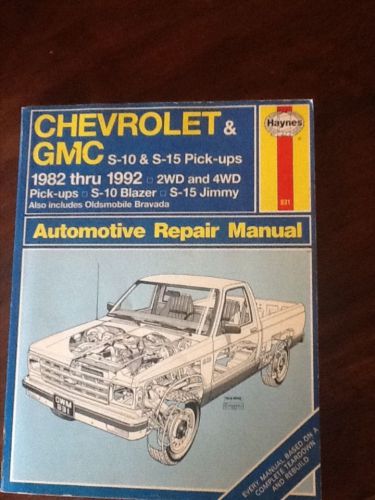 Haynes repair manual #831 chevrolet gmc s-10 s-15 pick-up truck,blazer 1982-93