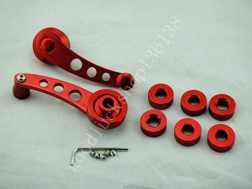 Universal car auto window winder kit crank door glass handle aluminium red f04