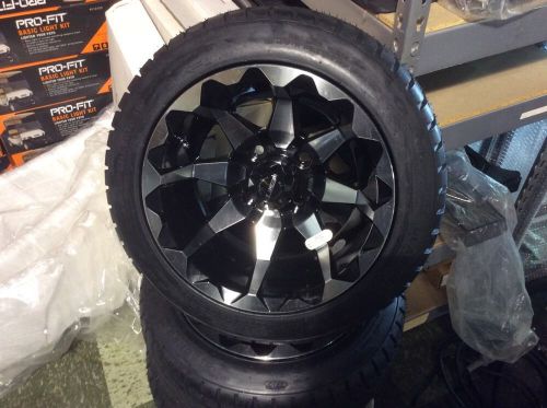 Custom golf cart wheels 205/30/12 tires custom rims fit e-z-go club car