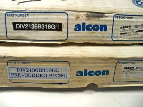 New alcon 1.25&#034; thick rear brake rotors 11 7/8&#034; od 8 bolt nice nascar arca