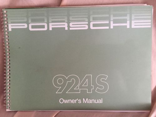 Porsche 924s owner&#039;s manual