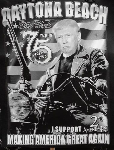 T-shirt, trump, bike week, daytona beach 2016, heat press