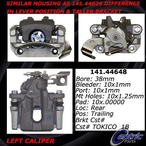 Centric 141.44648 rear brake caliper-premium semi-loaded caliper-preferred