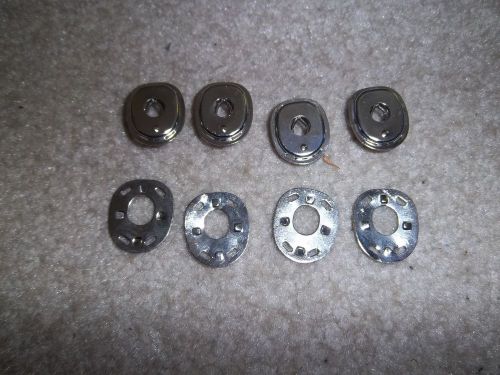 Set of 4 lift-the dot style convertible top fasteners/clasps with bases