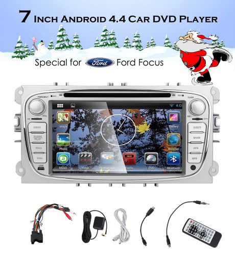 Android 4.4 wifi-3g autoradio stereo car gps dvd cd player for ford focus mondeo