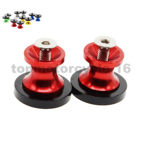 8mm red cnc swingarm sliders spools for honda cbr1000rr 04-15 cbr600f4i 01-07