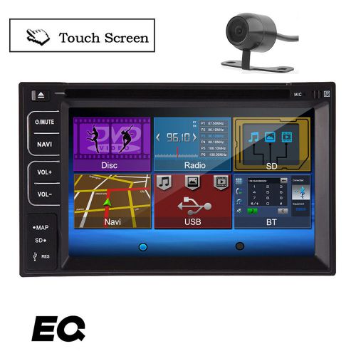 In dash car radio double din stereo 6.2&#034; hd dvd player mp3 bt aux-in rear camera