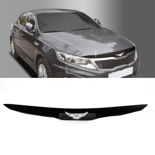 Emblem hood guard bug shield molding black for kia 2011 2012 2013 k5 / optima