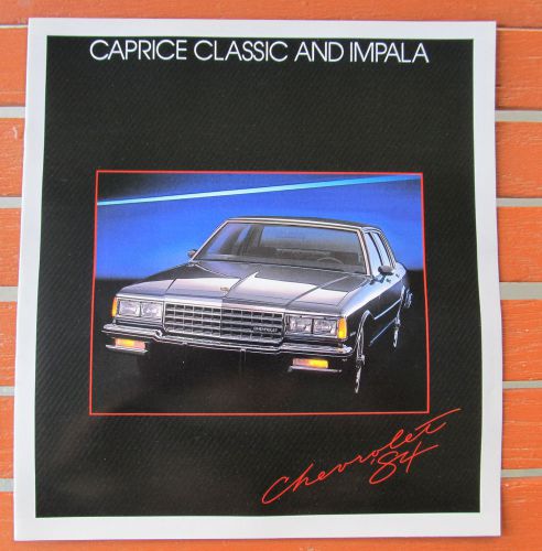 Nos 1984 chevy caprice classic impala original dealership sales brochure