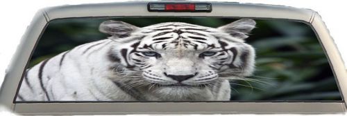 White striped tiger #01 rear window vehicle graphic tint truck stickers decals