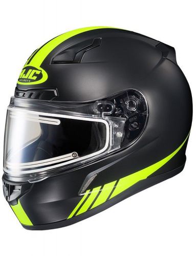 Hjc cl-17 streamline snow helmet w/electric shield hi-vis neon yellow/flat black