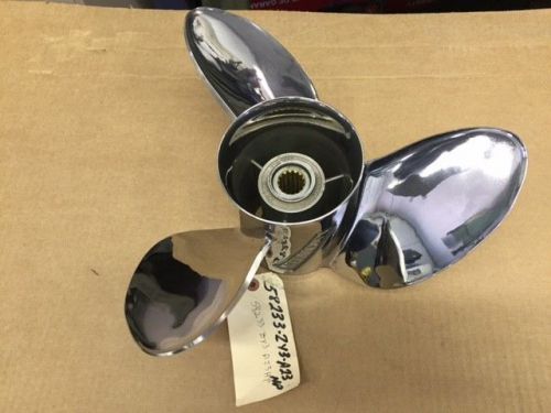 Honda stainless steel 3 blade turbo performance propeller 58234zy3a23hp oem new