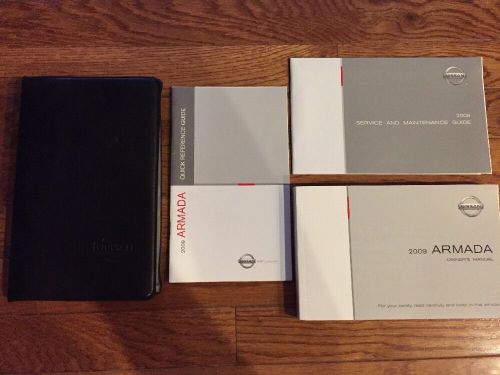 2009 nissan armada owners manual set with case oem lqqk!!