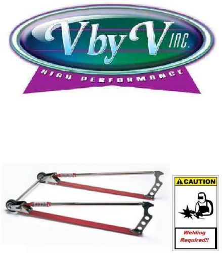 Competition engineering 2040 chrome plated wheelie bar kit w/red each