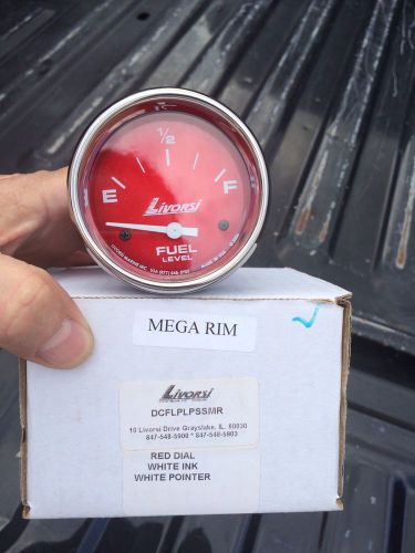 Livorsi marine monster 2 5/8 red face fuel gauge mega rim oem #dcflplpssmr