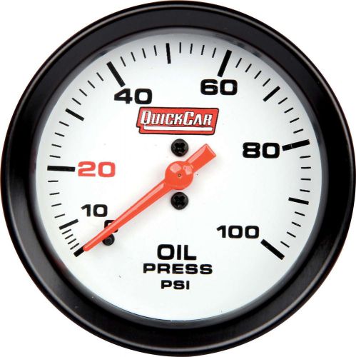 Quickcar extreme oil pressure 2-5/8&#034; gauge 0-100 psi mechanical p/n qrp611-7003