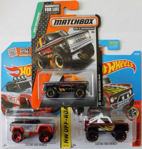 Hot wheels matchbox ford bronco 4x4 orv baja mint windsor eddie bauers 4wd