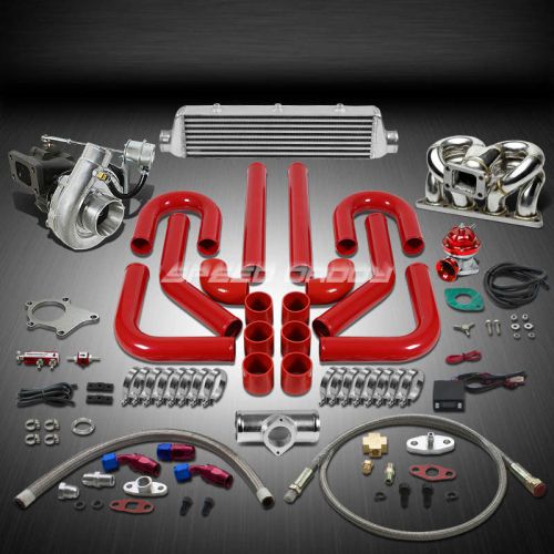 T04 .63ar 400hp+11pc turbo charger+ram horn manifold+intercooler kit for d15/d16