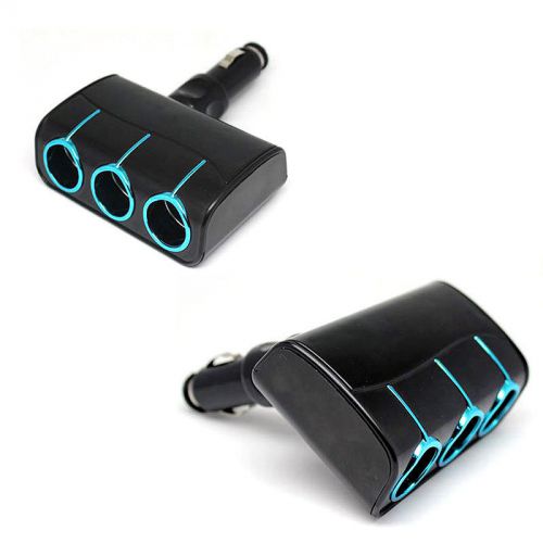 Car auto cigarette lighter 3 sockets splitter charger dc power adapter / bk2