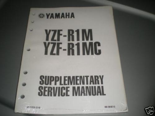 Yamaha supplemental service manual yfr-r1 m/mc